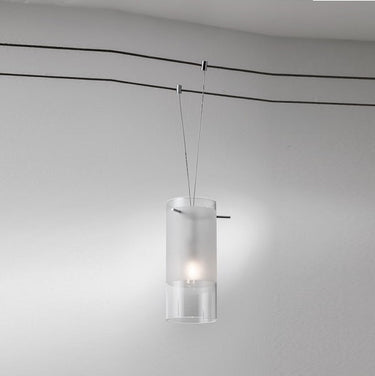 Sospensione cromo vetro trasparente - 1xcm,600 Athena illuminazione Sistemi e tesate